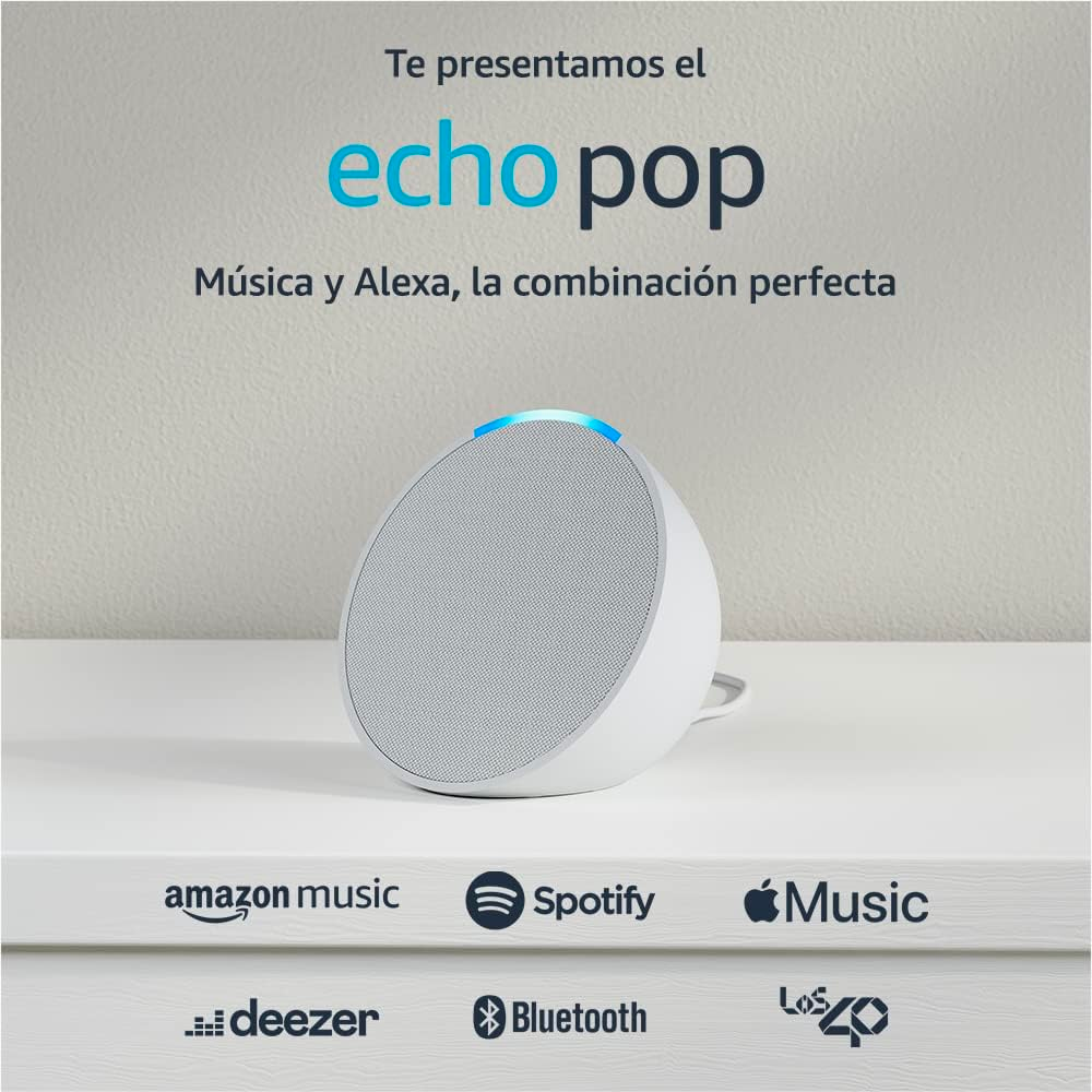 Echo Pop | Altavoz inteligente Bluetooth con Alexa de sonido potente y compacto | Varios Colores