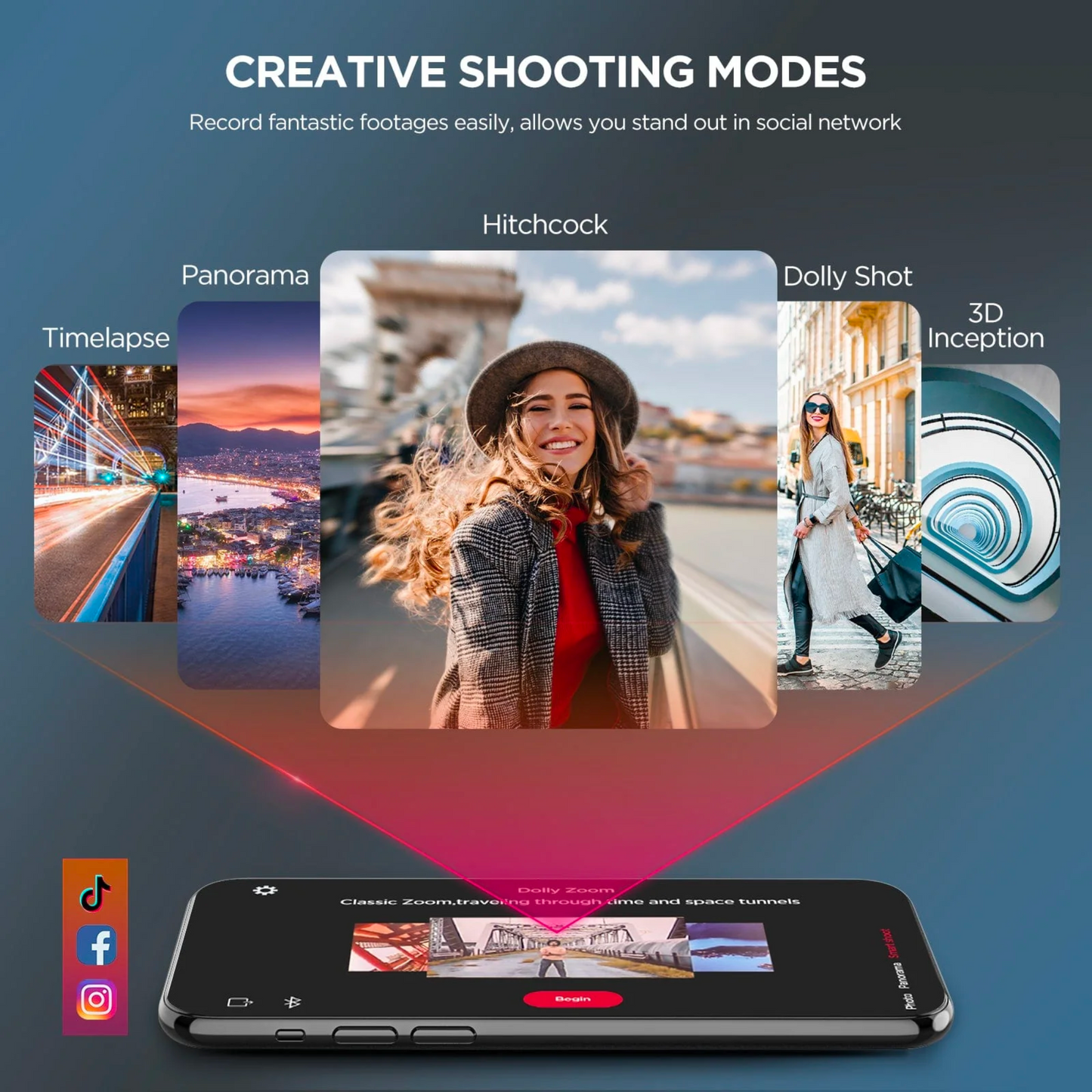 Estabilizador para Smartphone 3 Axis Gimbal con pantalla Oled y Trípode Bomaker Smart XR