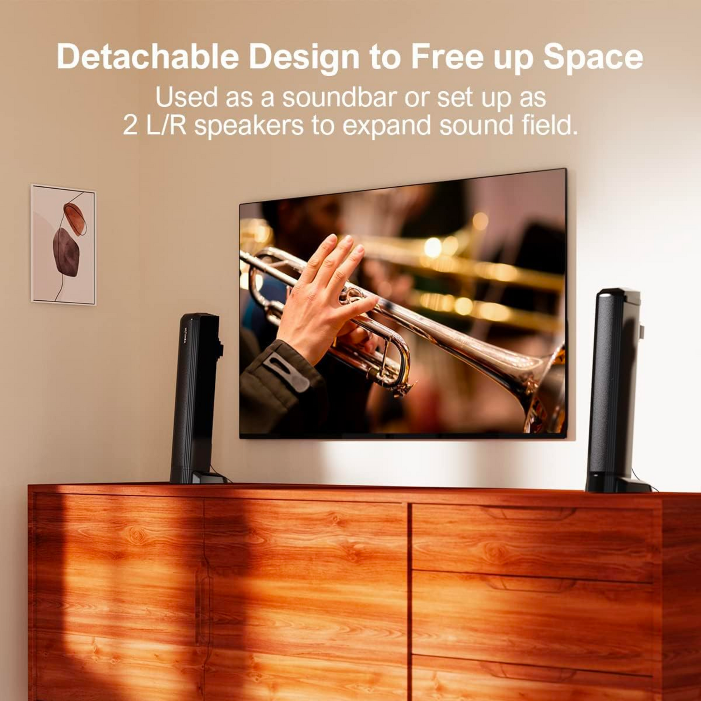 Barra de Sonido Ultimea Apollo S40 de 2.2 canales, 2 en 1 altavoces separables 2 tweeters y woofers integrados