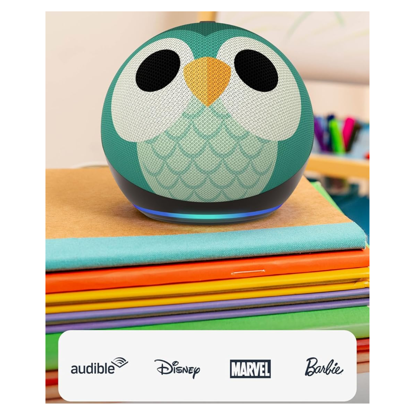 Amazon Echo Dot Kids | Altavoz inteligente Bluetooth con Alexa | buho