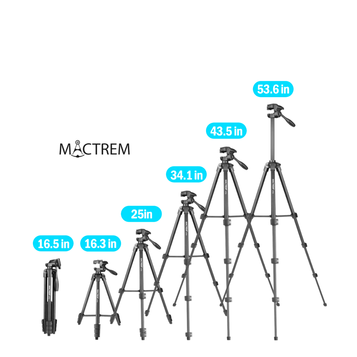 Trípode de Aluminio para Móvil y Cámara | Mactrem