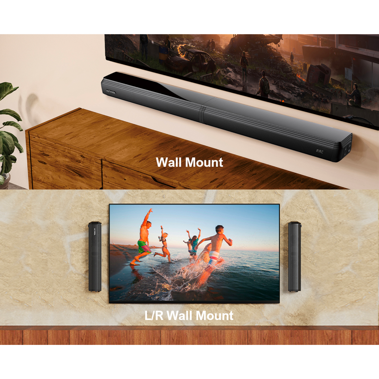 Barra de Sonido Ultimea Apollo S40 de 2.2 canales, 2 en 1 altavoces separables 2 tweeters y woofers integrados