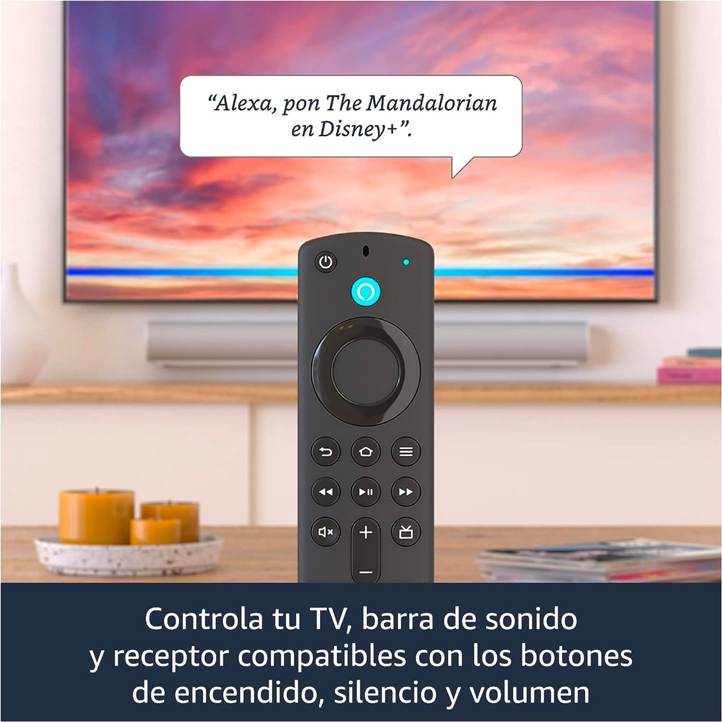Fire TV Stick 4K con mando por voz Alexa (incluye controles para el televisor)