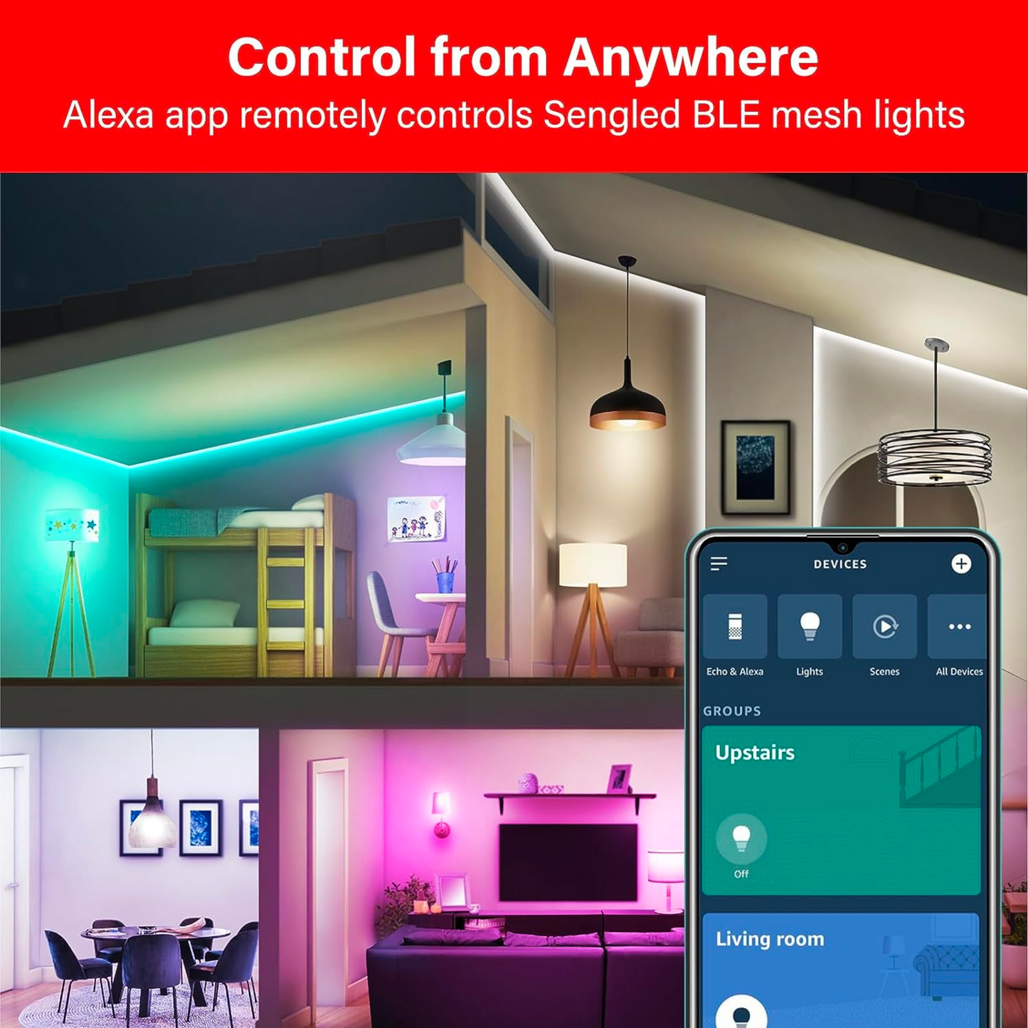 Foco Inteligente Sengled Multicolor 16 millones de colores, funcionan con Alexa