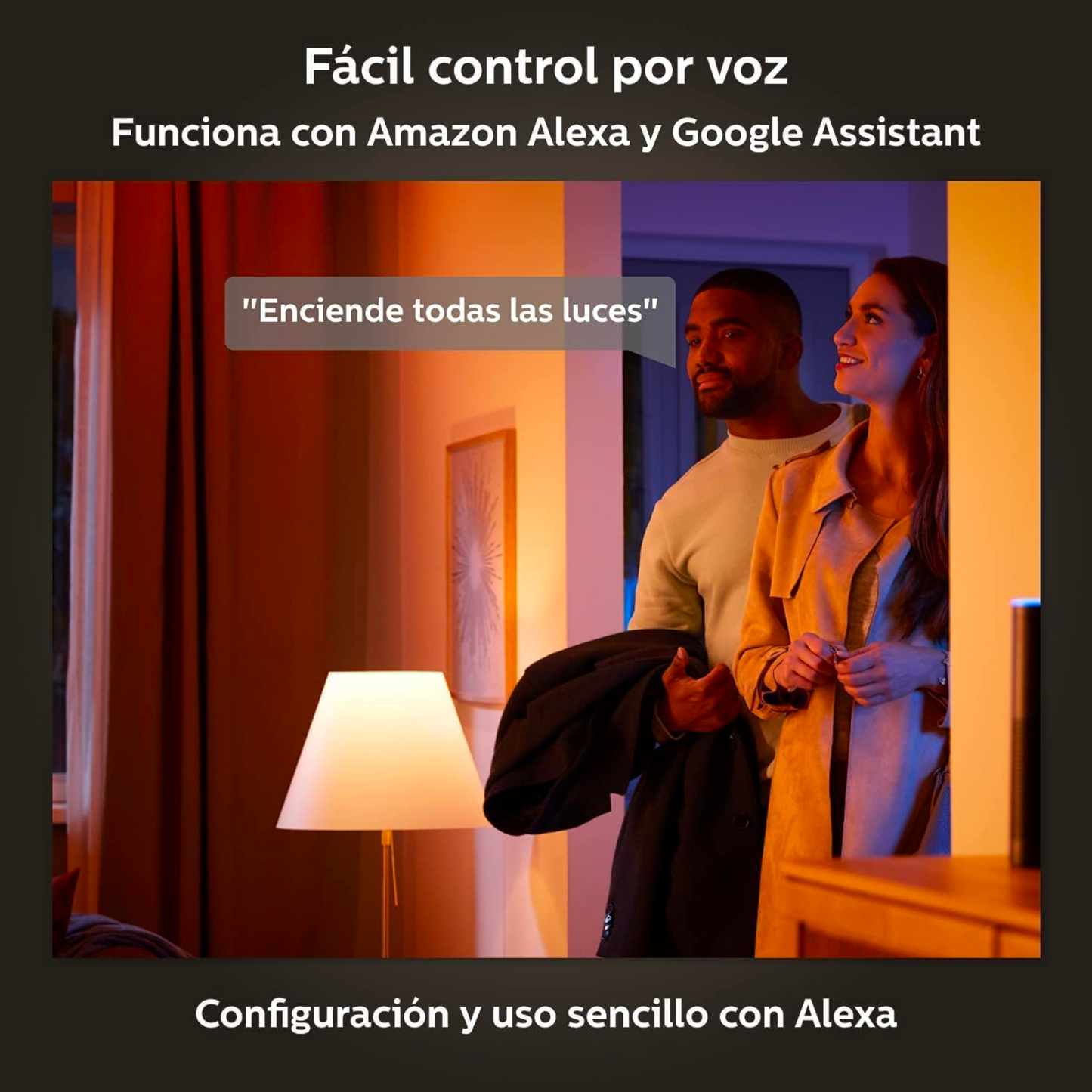Philips Hue Foco inteligente blanco compatible con Bluetooth, y asistentes virtuales