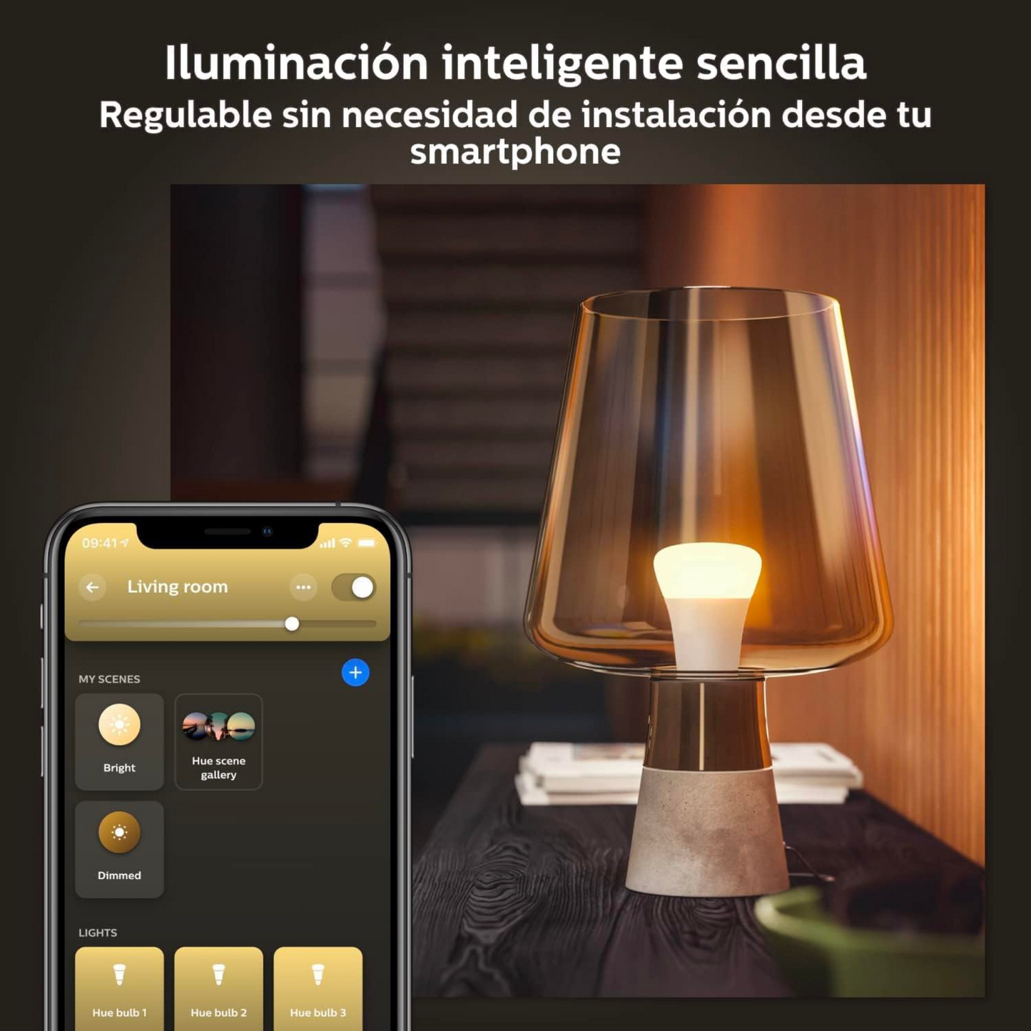 Philips Hue Foco inteligente blanco compatible con Bluetooth, y asistentes virtuales