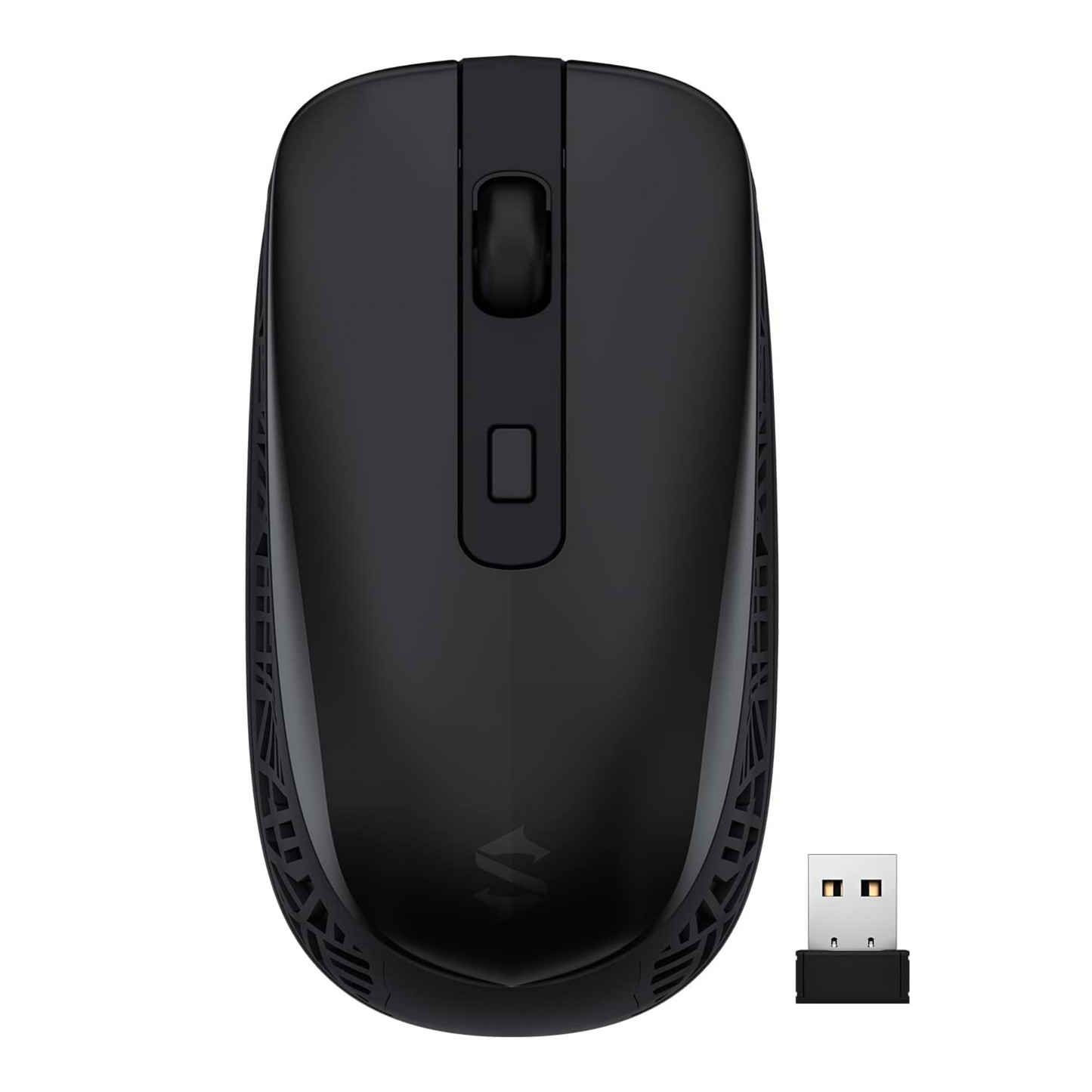 Mouse inalámbrico recargable Black Shark silencioso, 3 DPI ajustables recargable tipo C, ergonómico y USB