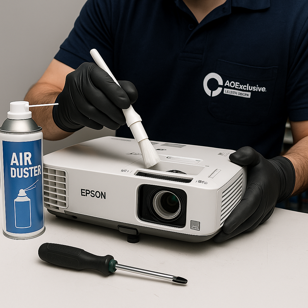 Mantenimiento Profesional de Proyectores – Epson, BenQ, ViewSonic, Optoma y más