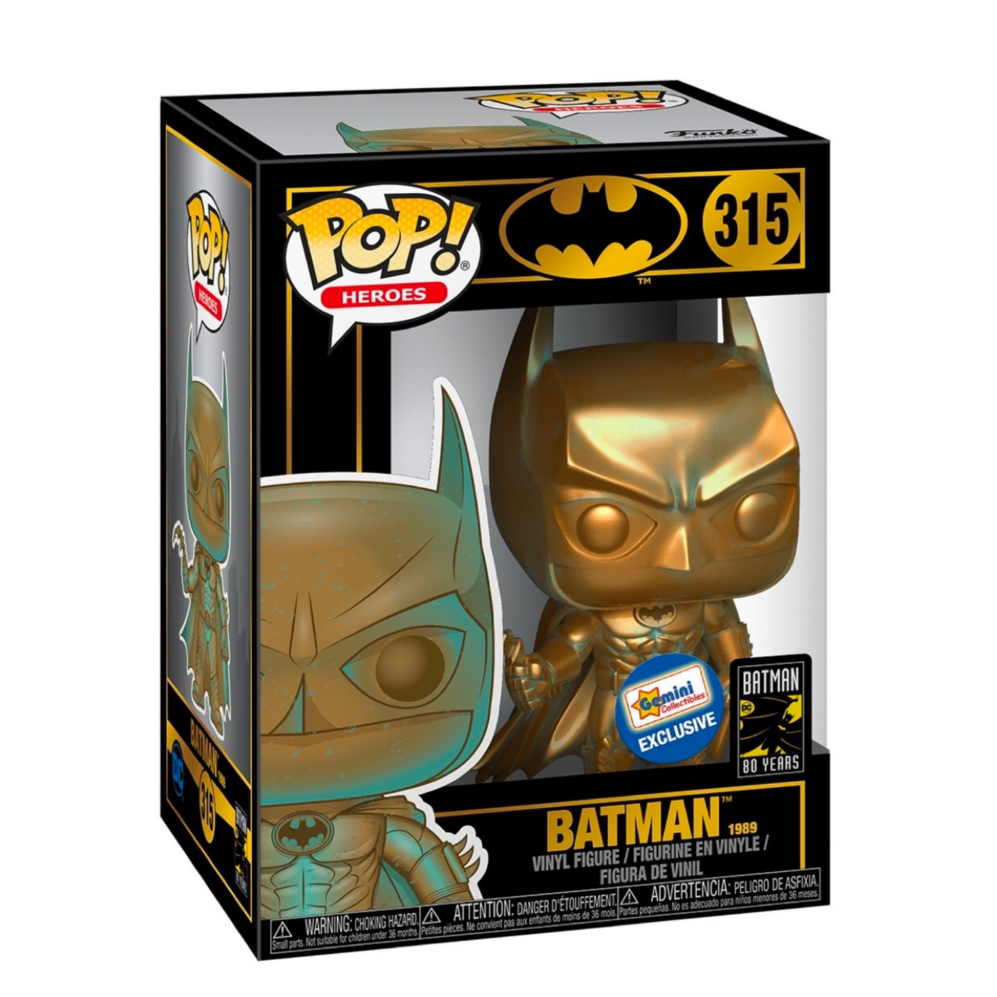 Funko Pop! Heroes: Batman 80th - Batman 1989 (Patina) Gemini Collectibles Exclusivo