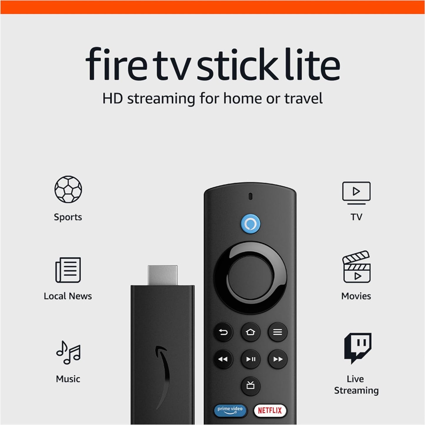 Fire TV Stick Lite con mando por voz Alexa