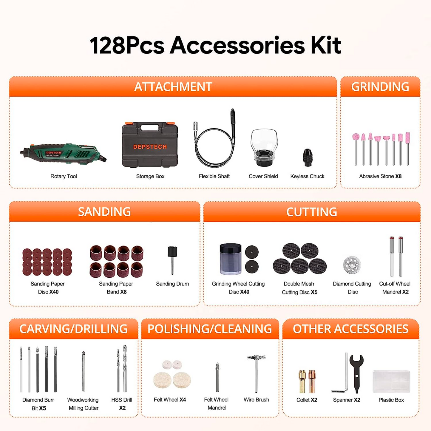Kit de Herramientas rotativas giratorias profesionales