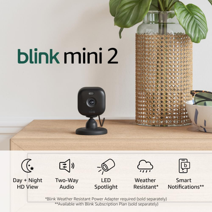 Blink Mini 2 | Cámara de Seguridad Inteligente Compacta