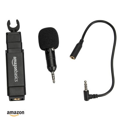 Micrófono para smartphones con clip | Amazon Basics