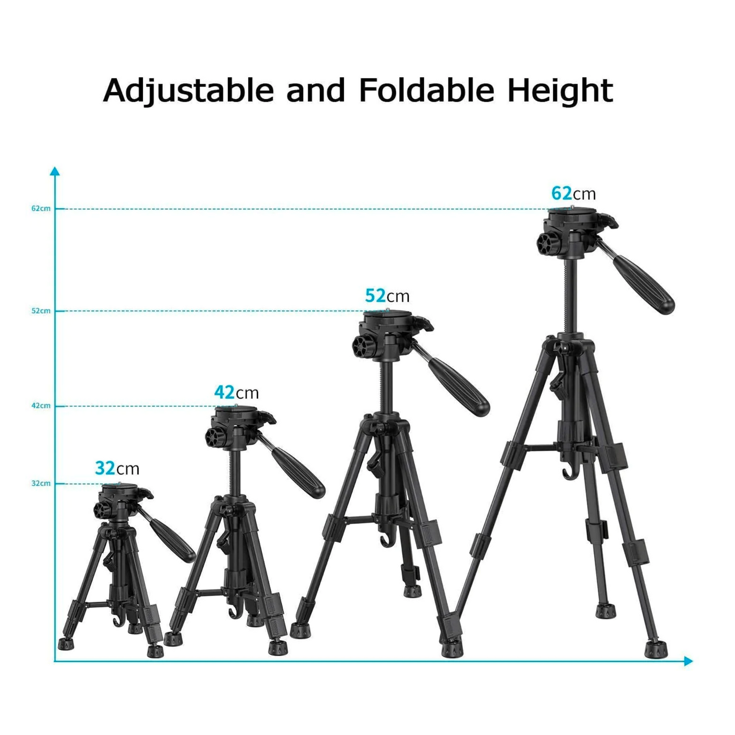 Trípode ajustable para proyector, cámara, DSLR, 360 grados | Bomaker