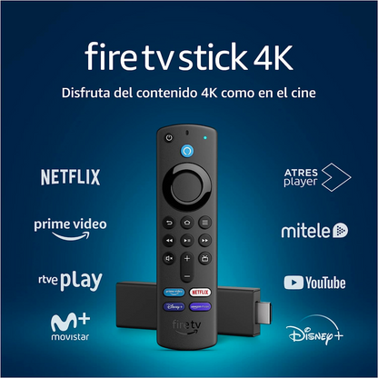 Fire TV Stick 4K con mando por voz Alexa (incluye controles para el televisor)