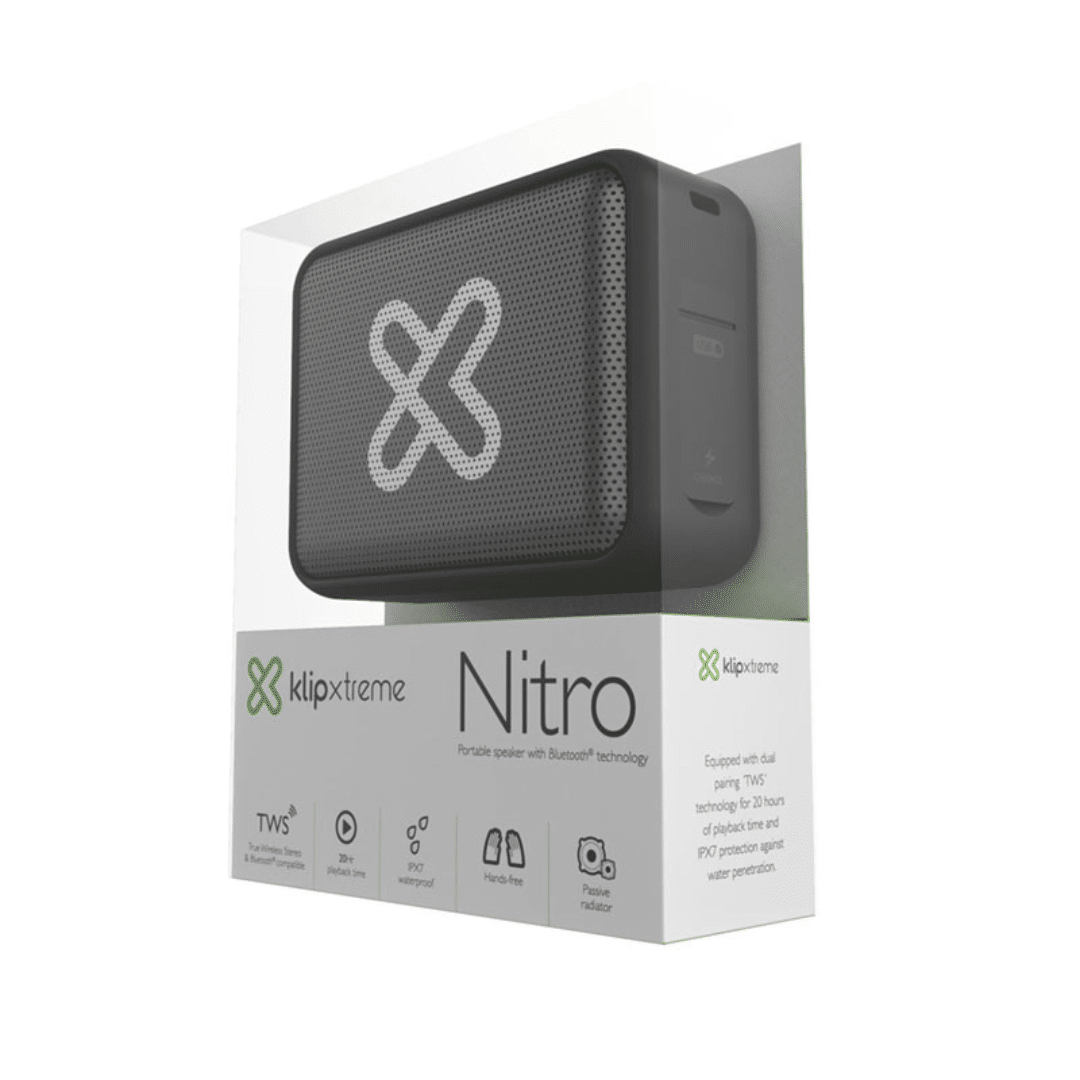 Parlante Klip Xtreme Nitro KBS-025GR Nitro con Bluetooth®